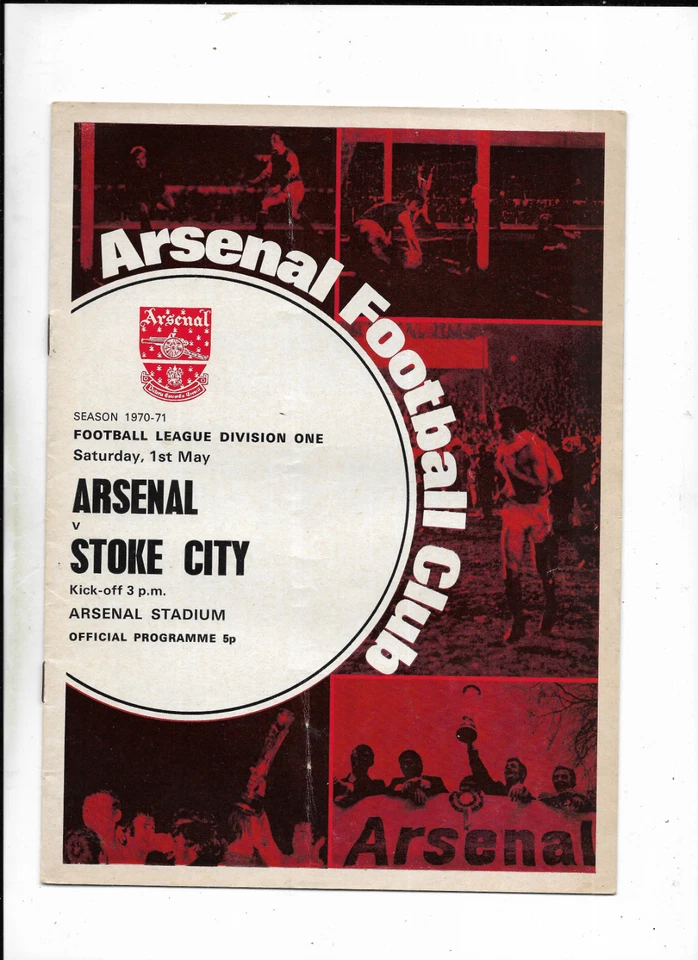 ARSENAL V STOKE CITY 1/05/1971 DIVISION 1  (11) - Image 1 of 1