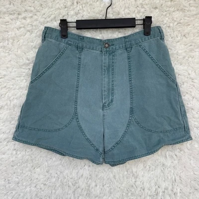 Patagonia Women's Stand Up Shorts Size 12 Climbing Hiking High Rise Teal VTG - Image 1 of 4