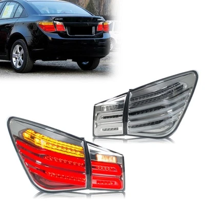 Lanternas traseiras de LED para Chevrolet Chevy Cruze 2010-2015 conjunto de lâmpadas traseiras pretas - Imagem 1 de 4