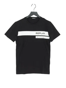 Replay Men's T-Shirt S Black Graphic 100% Cotton Basic New with tags - Picture 1 of 5