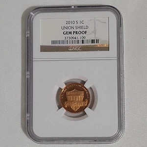 2010 S Lincoln Shield Cent NGC Gem Proof  - Picture 1 of 7