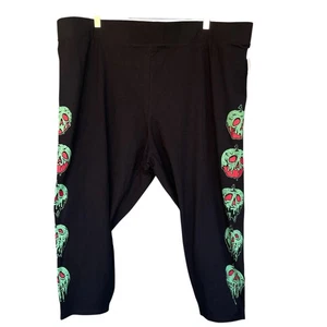Torrid Disney Villains Leggings Womens 5X Black Poison Apple Crop Plus Halloween - Picture 1 of 10
