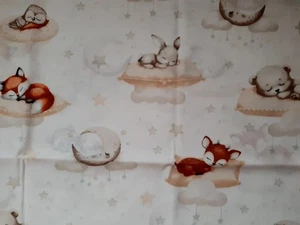 Baumwollstoff Katze, Bär+Sterne, Wolken, Neu, 160 cm Stoffbreite, ab 0,5 m lang - Bild 1 von 4