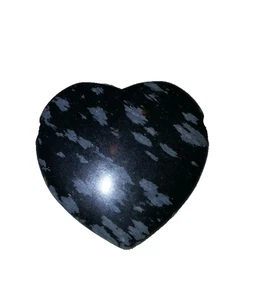 Modeschmuck Anhänger, Naturstein in Herzform, schwarz-grau - Bild 1 von 2