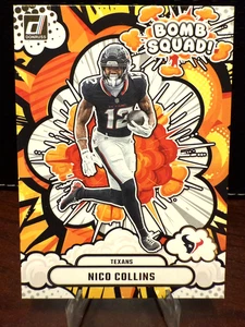 Nico Collins Bomb Squad Insert-2025 Panini Donruss BS-NCS Houston Texans NFL - Imagen 1 de 2