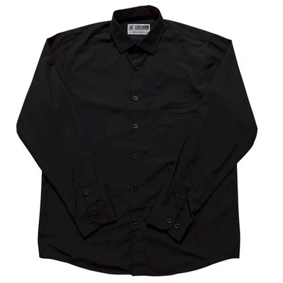 Dixxon Flannel Shirt Mens L Long Sleeve Performance Bamboo Series Stretch Black - Image 1 of 4