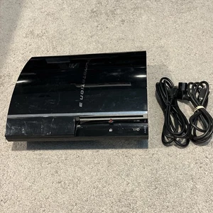 Playstation 3 Fat CECHE01 PS3 80GB Backwards Compatible Console w/ Cords Tested - Picture 1 of 10