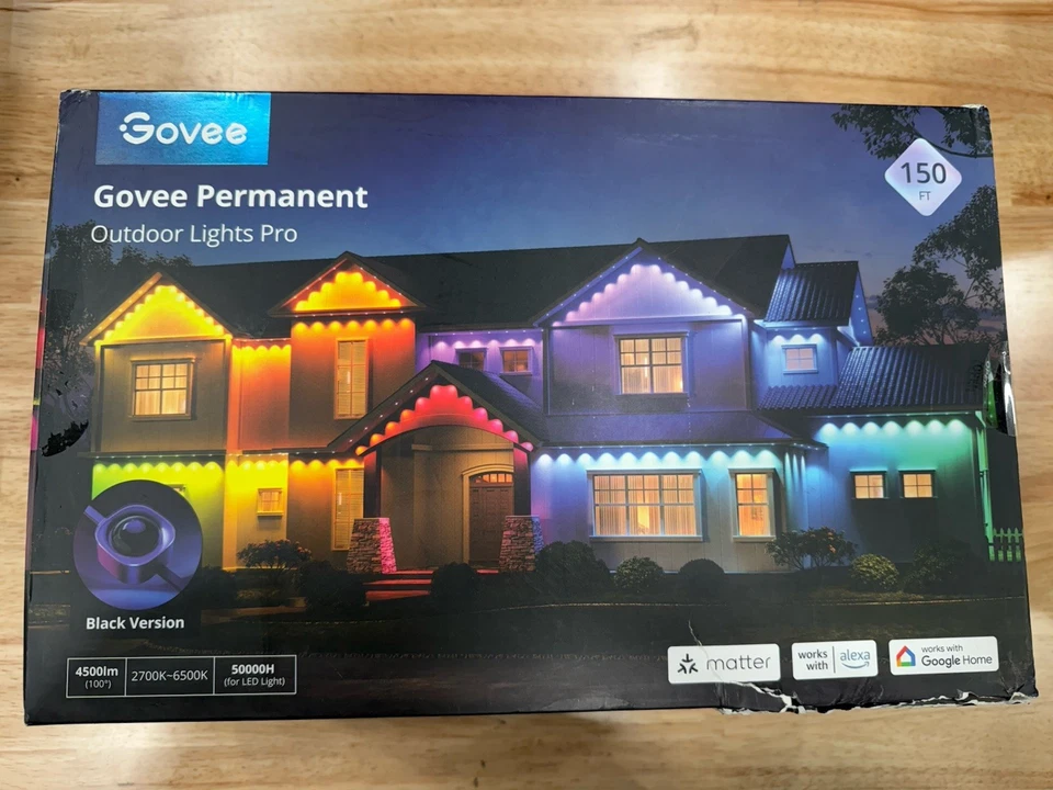 Govee Permanent Outdoor Lights Pro, 150ft with 90 RGBIC LED Lights for Daily - Image 1 of 1