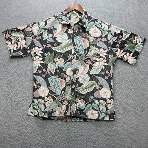 COOKE STREET Honolulu Herren Large schwarz Blumen Hawaii Resort Hemd 100 % Baumwolle - Bild 1 von 6