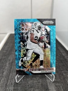 NFL Trading Card Marshawn Lynch 2018 Panini Prizm Lazer Blue LA Raiders Football - Bild 1 von 2