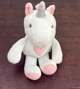 Peluche Bananafish Unicorno Giocattolo Bianco Rosa Argento Cuore Peluche - Foto 1 di 4