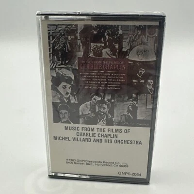 MUSIC FROM THE FILMS OF CHARLIE CHAPLIN - MICHEL VILLARD Cassette SEALED  1983 - Image 1 of 4
