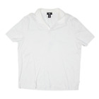 Calvin Klein Polo Shirt White Striped Short Sleeve Mens Xl