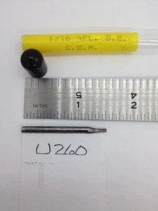 1 NUEVA FRESA DE EXTREMO DE CARBURO DE 1/16" DE DIÁMETRO 4FL SQ. 1-1/2" OAL 1/8" LOC (u260) - Imagen 1 de 3