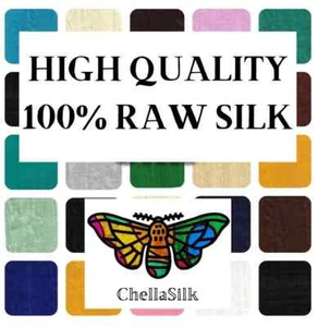 RAW SILK High Quality Handloomed in India Rough Silk with Slub SOLD BY THE METRE - Picture 1 of 32