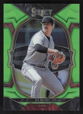 2023 Panini Select #8 Ky Bush Neon Green Prizm #'d /75 Los Angeles Angels 