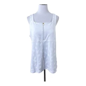 Lilly Pulitzer Luxletic Kalila Tennis Bra Tank XL White Perfect Match Jacquard - Picture 1 of 10