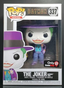 Funko Pop + Protector! Heroes #337 Batman 1989 - The Joker (Metallic) GS *Mint* - Picture 1 of 11