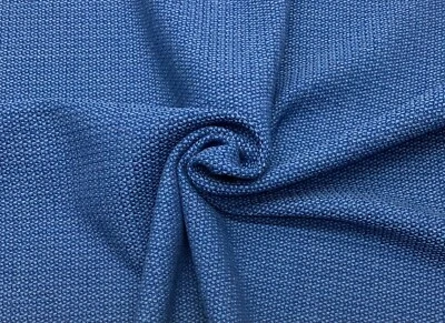 KNOLL TEXTILES DAPPER SONGBIRD BLUE TEXTURED WOOL FURNITURE FABRIC BTY 52"W - Image 1 of 4