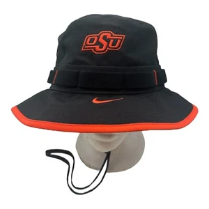 Nike Oklahoma State Cowboys Apex Bucket Hat Cap Size M Black NCAA Boonie - Picture 1 of 7