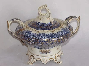 Antico Zuccheriera da Servizio Per Caffè IN Porcellana Di Manufacture A Set Fine - Foto 1 di 12