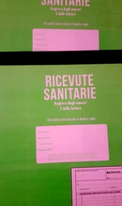 4 Blocchi Di Ricevute Sanitarie Da 50 Fogli Autoricalcanti In 2 Copie Cm 14,8X22 - Foto 1 di 7
