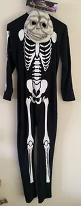 Wicked Skeleton 2nd Skin & Henbrandt Mask Halloween Fancy Dress Costume Sz Sm Ad - Picture 1 of 10
