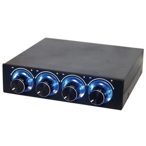 Fan Speed Controller For PC With Blue LED 4 Channel Computer Fan - Picture 1 of 8
