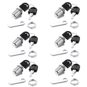 2/4/6X 20 mm Werkzeugkiste Schreibtisch Schublade Schrank Zylinder RV Schlauch Cam Schlösser mit Schlüsseln - Bild 1 von 10