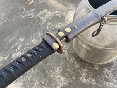 Espada militar japonesa exército samurai Katana assinada com bainha de óxido de lâmina numérica - Imagem 1 de 4