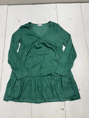 Shop The Mint Green Long Sleeve V Neck Dress Womens Size Large - Image 1 of 4