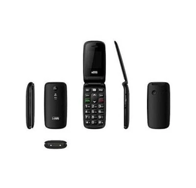 I-INN Smartphone Telefono Cellulare Clamshell Display 1.8" Tasto SOS Nero NINO - Immagine 1 di 2
