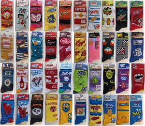 A-M Odd Sox Crazy Socks Mens Size 6-12 Crew Socks Novelty Gift Gag Funny - Picture 1 of 104