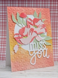 Handmade Greeting Card Keepsake Quality ocbrandy Miss you - Picture 1 of 1