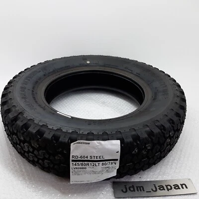 BRIDGESTONE RD604 145/80R12 80/78N M+S Tire Kei truck mini track Carry Acty - Image 1 of 4
