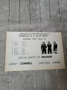 BEL15 WERBUNG 5X8 SANTERS : 'RACINGTIME' TOUR '83 TERMINE MIT GÄSTEN - COWBELL - Bild 1 von 1