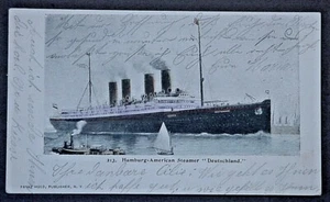 Hamburg-American Steamer Deutschland" PMC by Franz Huld FREE SHIPPING - Picture 1 of 2
