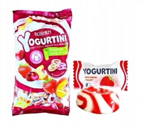 Roshen Yogurtini Bonbons mit Joghurt und Fruchtgeschmack Pfirsich Kirsche Süßigkeiten 1kg - Bild 1 von 2