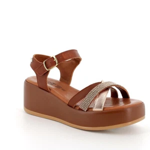 IGI&CO 3687111 Damen Wedge Sandale Leder Braun Memory - Bild 1 von 3