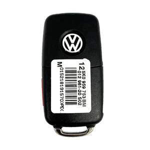 Locked OEM Volkswagen Keyless Remote 4B w/sticker OEM NBGFS93N 5K0837202BP (SHP) - Picture 1 of 7