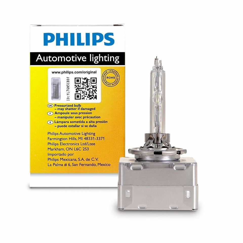Authentic Philips D1S HID Xenon White Bright Light Upgrade BMW Audi Light Bulb - Image 1 of 1