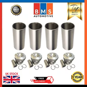 LAND ROVER JAGUAR 204DTA 204DTD AJ20D4 4 STD PISTON WITH 4 CYLINDER LINERS SET - Picture 1 of 8
