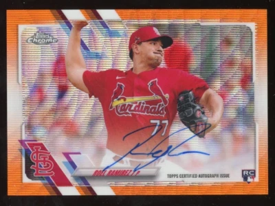 Roel Ramirez 2021 Topps Chrome Auto Orange Wave Serial #d 20/25 Cardinals - Image 1 of 2