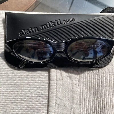 Vintage 80's Alain Mikli Rare 86 0112 glasses Hand Made in France Damaged Lens - Image 1 of 4