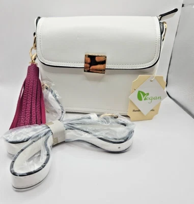 Bolso de Mano Bolso Republic Blanco Convertible Borlas Bolso sin asas Cierre de Cremallera para el Hombro Foto 1 de 4