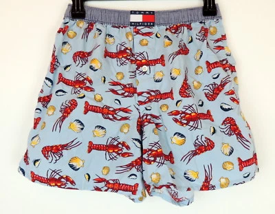 Pantalones cortos de pijama vintage Tommy Hilfiger para hombre S langosta playa conchas marinas Foto 1 de 4