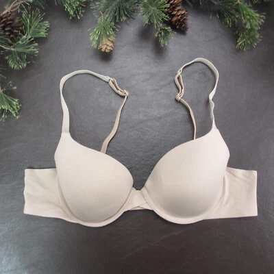 Calvin Klein Bra 36A Tan Padded Underwire Adjustable Clasp Back - Image 1 of 4