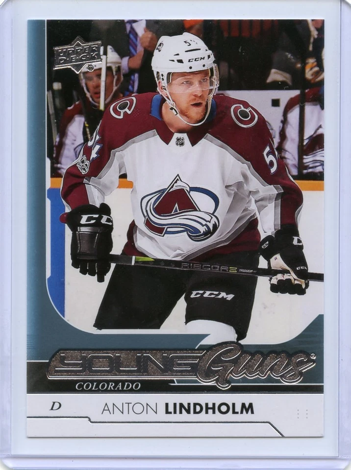 17/18 UPPER DECK YOUNG GUNS ROOKIE RC #456 ANTON LINDHOLM AVALANCHE *46187 - Image 1 of 1