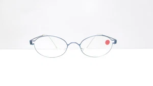 LINDBERG OVAL 40 Col 20 Air Titanium Rim Eyeglasses KIDS Frame Blue 40mm - Picture 1 of 12