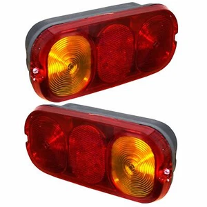 Par de luces traseras traseras con bombillas izquierda derecha para adaptarse a JCB 2CX 3CX reemplaza 700/50018 - Imagen 1 de 13
